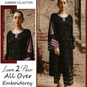 Home 2 pcs women's unstitched embroidered suit