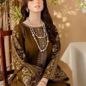 Home 2 pcs women's unstitched embroidered suit